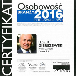 Organizowana przez miesięcznik &quot;Builder&quot; Gala była ważnym podsumowaniem roku dla sektora budowlanego w Polsce