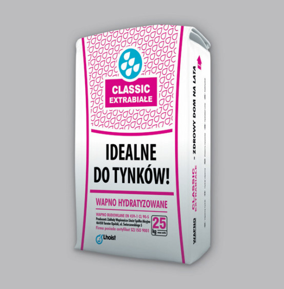 Wapno budowlane hydratyzowane Classic Extrabiałe