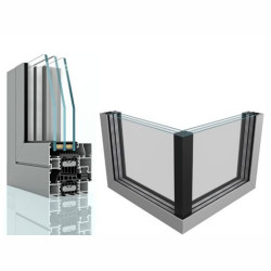 Okno aluminiowe DA-90 Thermo + opcja NAROŻNE