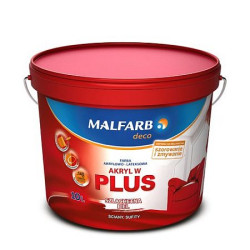 Popularna, biała emulsja do ścian i sufitów Akryl W Plus to idealny kompromis pomiędzy dobrymi właściwościami a atrakcyjną ceną