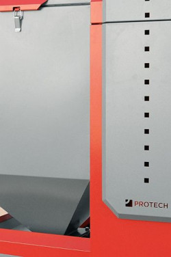 Kocioł retortowy z zasobnikiem opału i podajnikiem ślimakowym