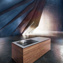 Płyta ze zintegrowanym wyciągiem idealnie sprawdza się w popularnych obecnie kuchniach otwartych na salon