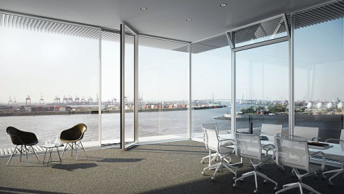 Innowacyjna fasada FWS 60 CV.HD została w tym roku wyróżniona najwyższą nagrodą Red Dot Design Award:  Best of the Best 2017 Fot. Schüco