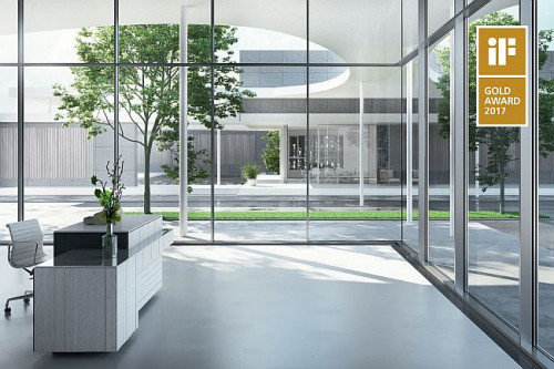 Fasada panoramiczna FWS 35 PD – widok od strony wnętrza Fot. Schüco