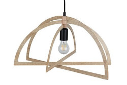 Dzięki symetrycznemu rozmieszczeniu sierpowatych elementów wokół lampy daje ona efekt harmonii i spokoju