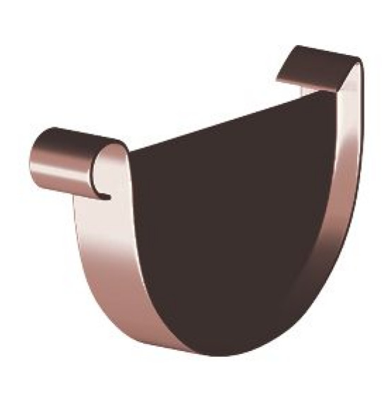 System rynnowy z PVC 125/90 mm - denko rynnowe uniwersalne 125 mm