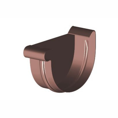 System rynnowy z PVC 125/90 mm - denko rynnowe lewe 125 mm