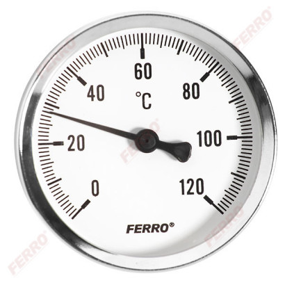 Termometr 40 mm 1/4" 120°C axialny (tylny)
