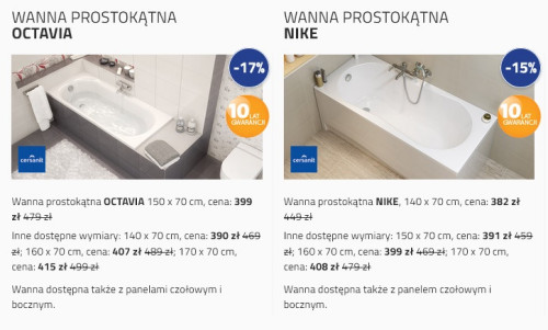 Na rynku mamy całe mnóstwo wanien o różnych kształtach i wymiarach