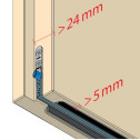 Listwa wentylacyjna drzwiowa, akustyczna DOORvent 23dB, opadająca