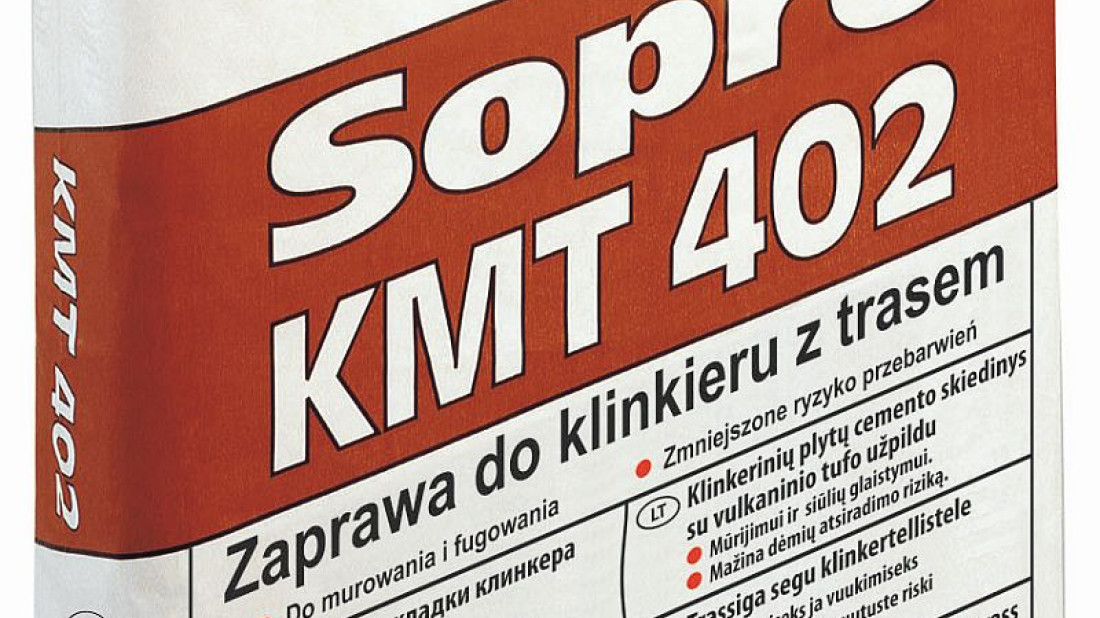 Elewacja gotowa na wiosenne deszcze. Sopro prezentuje zaprawy KMT do murowania cegieł klinkierowych i ręcznie formowanych