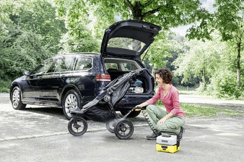 Myjką terenową Kärcher można pracować w dowolnie wybranym przez siebie miejscu