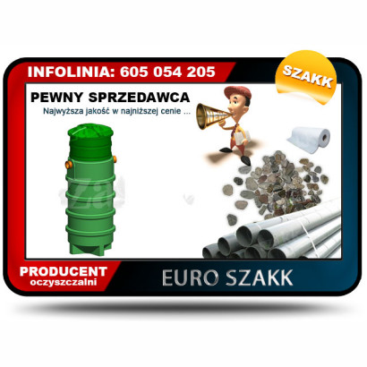 Przydomowa OCZYSZCZALNIA SZAKK 573 + 10 mb drenażu