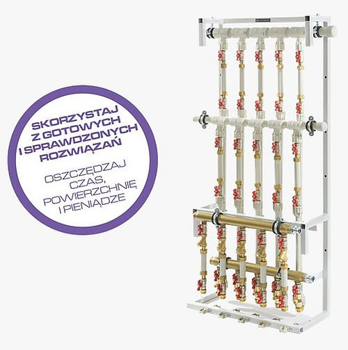 Umożliwia wykonywanie punktów opomiarowania instalacji grzewczej oraz wody użytkowej w jednej zwartej konstrukcji