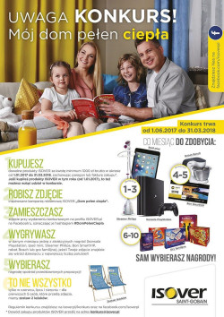 1 czerwca marka ISOVER uruchomiła ogólnopolski konkurs fotograficzny dla klientów indywidualnych i wykonawców pod hasłem &quot;Mój dom pełen ciepła&quot;