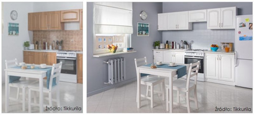 Nadaj też nowe życie szafkom kuchennym – ich kolor zupełnie odmieni wygląd całego pomieszczenia
