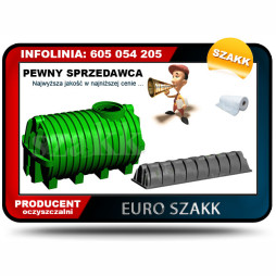 Ekologiczna oczyszczalnia SZAKK 2700 + 2 tunele SZAKK 200 l