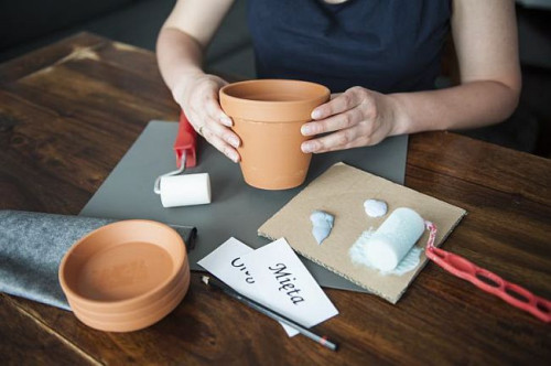 Przygotowujemy czystą i suchą doniczkę ceramiczną