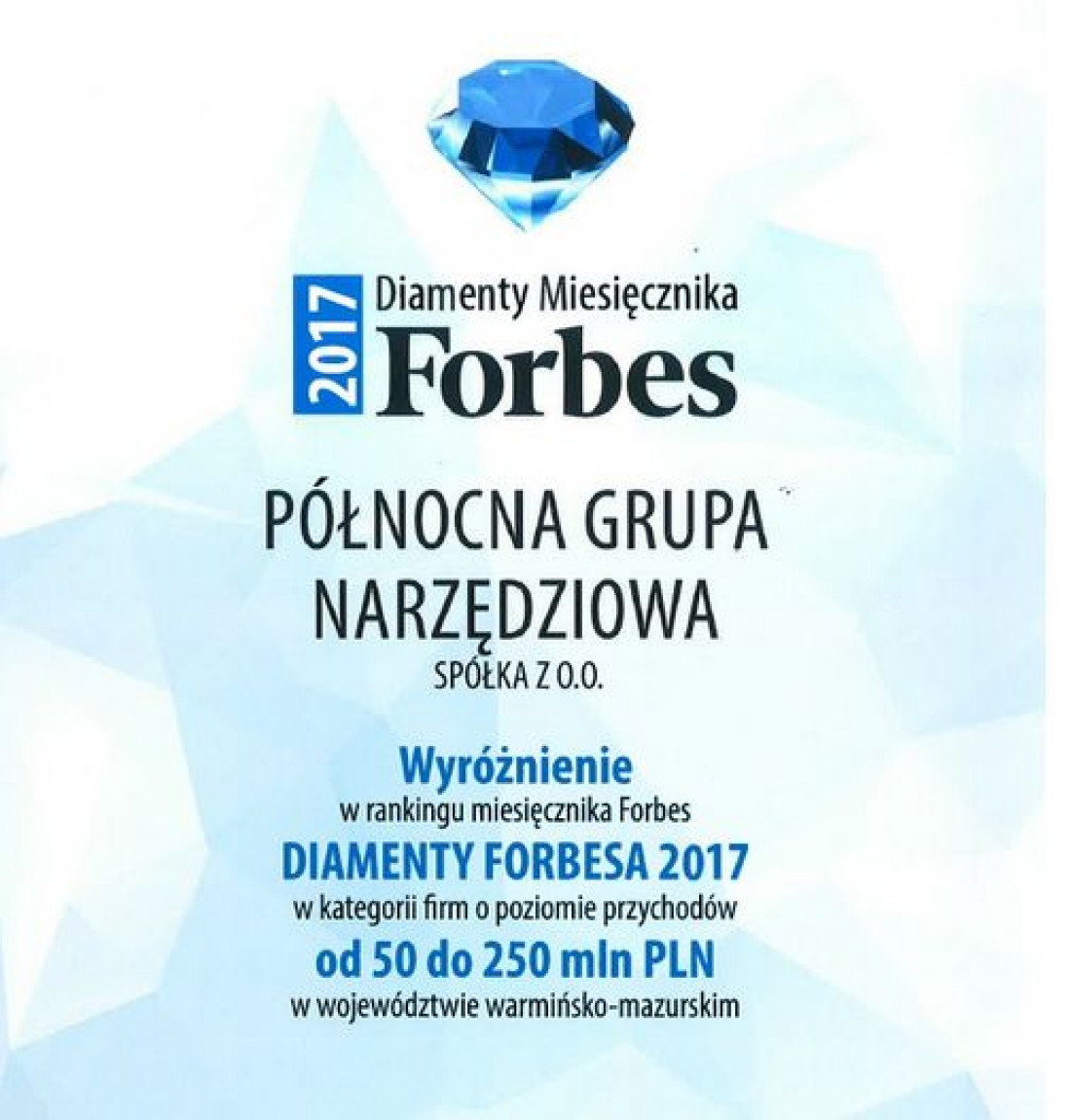 PGN wśród laureatów DIAMENTÓW FORBESA 2017