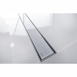 TECEdrainline ze stali nierdzewnej z powierzchnią szklaną