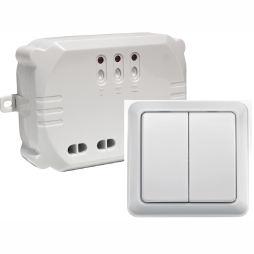 Łącznik radiowy ścienny 2-krotny i odbiornik 3-kanałowy