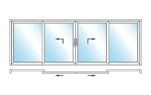 W nowym wariancie dwa boczne przeszklenia są stałe, zaś środkowe skrzydła zostały zaopatrzone w mechanizm podnoszono-przesuwny Fot. Schüco