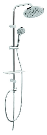 Zestaw natryskowy przesuwny z deszczownią Rondo Lux wyposażony został w głowicę talerzową o średnicy 20 cm