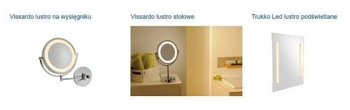 Paniom do gustu przypadnie również okrągłe lusterko - lampka stojąca ledowa do łazienki Vissardo