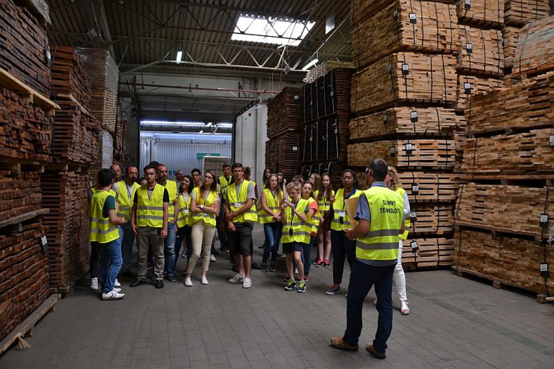 Uczestnicy Erasmus+ uczą się biznesu w fabryce Baltic Wood
