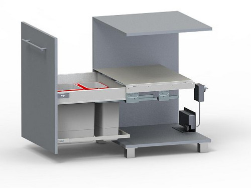 Wystarczy lekki dotyk kolanem, łokciem czy biodrem i szafka otwiera się automatycznie