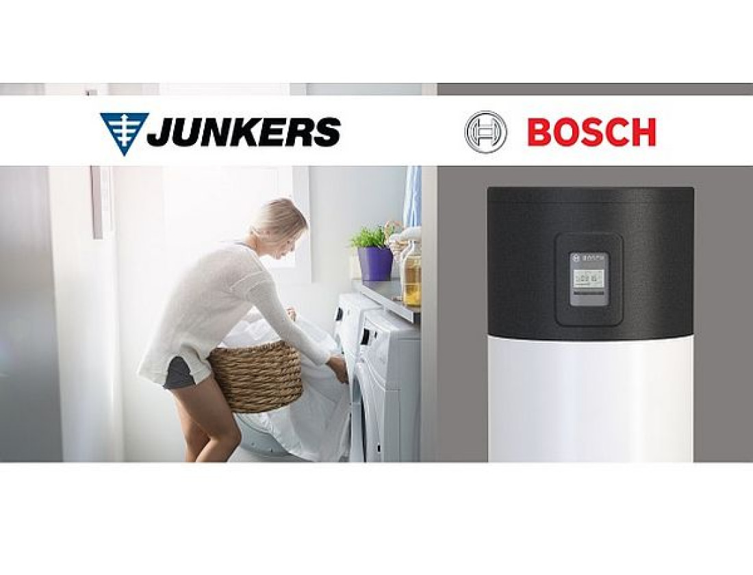Oszczędzaj do 70% energii z nowymi pompami ciepła do c.w.u. Bosch