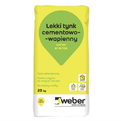 Lekki tynk cementowo-wapienny weber IP INTER