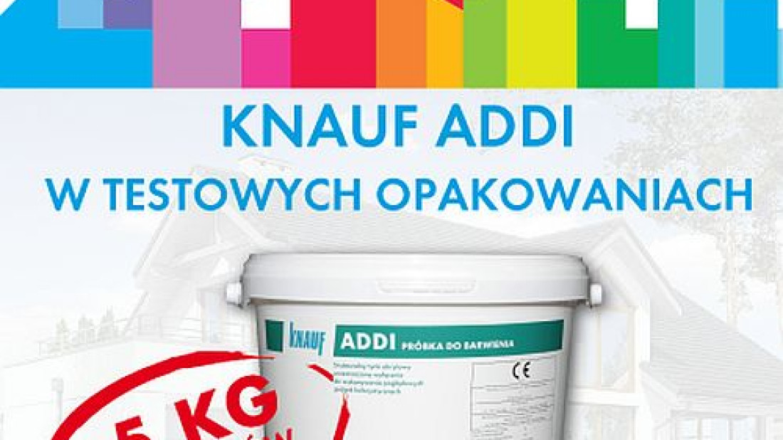 Tynk elewacyjny Knauf ADDI dostępny w testowym opakowaniu!