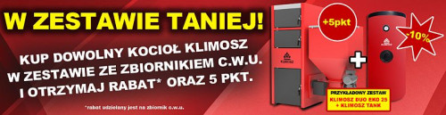Rabat udzielany jest na dowolny zbiornik c.w.u. zakupiony w zestawie z kotłem