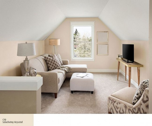 Najbardziej oczywistym sposobem jest zastosowanie w pomieszczeniu ciepłych, stonowanych kolorów