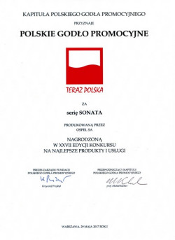 Firma OSPEL została nagrodzona w XXVII edycji Konkursu &quot;Teraz Polska&quot; w kategorii PRODUKTY