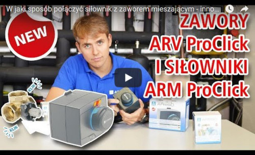 Afriso prezentuje film poradnikowy, w którym pokazany jest montaż nowego zaworu ARV ProClick z siłownikiem ARM ProClick