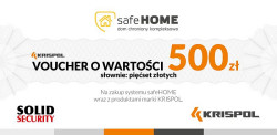 Przy zakupie produktów KRISPOL otrzymujesz rabat w wysokości 500 zł na zakup pakietu safeHOME