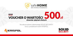 Przy zakupie safeHOME, otrzymasz voucher 500 zł na zakup systemu alarmowego Solid Security