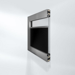 System wewnętrznych rolet  Schüco Integralmaster zintegrowany w listwie przyszybowej Fot. Schüco