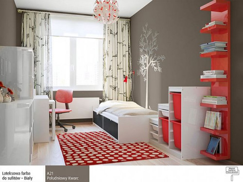 Kolory w pokoju nowoczesnego chłopca mogą być żywe i intensywne