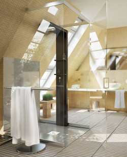 Ciekawy przykład aranżacji łazienki na poddaszu