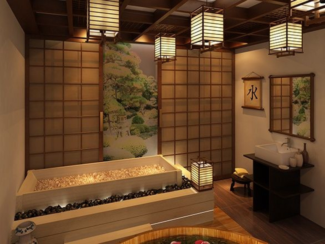 Łazienka w stylu japońskim 