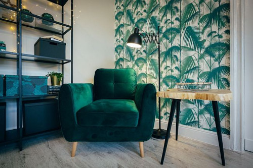 Drugim etapem metamorfozy salonu pani Katarzyny było stworzenie nowego projektu wnętrza