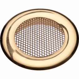 Kratka Ø 8 cm, mosiądz połysk gładka ("lustro"), siatka złota połysk - ArtFuego
