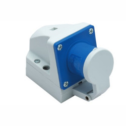 Wtyczka odbiornikowa z klapką 16A 2P+Z 230V IP44