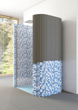 Płytę budowlaną można wykorzystać także do stworzenia prostej lub zaokrąglonej ścianki działkowej prysznica