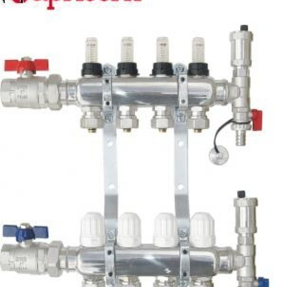 Rozdzielacz nierdzewny Premium 1 z przepływomierzami 4-obw 9-3660-004-91-24-12