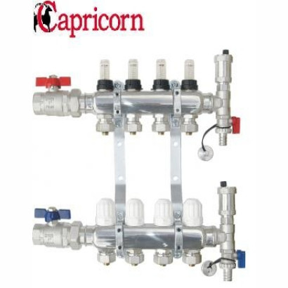 Rozdzielacz nierdzewny Premium 1 z przepływomierzami 4-obw 9-3660-004-91-24-12