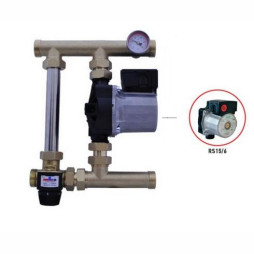 Grupa pompowa/mieszająca z zaworem trójdrogowym Afriso z by-passem do ogrzewania podłogowego 1 z pompą Wilo 25-60